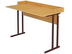 Стол для физики с бортом нерегулируемый 6 г/р - СТФб1.6-КЧ.Б