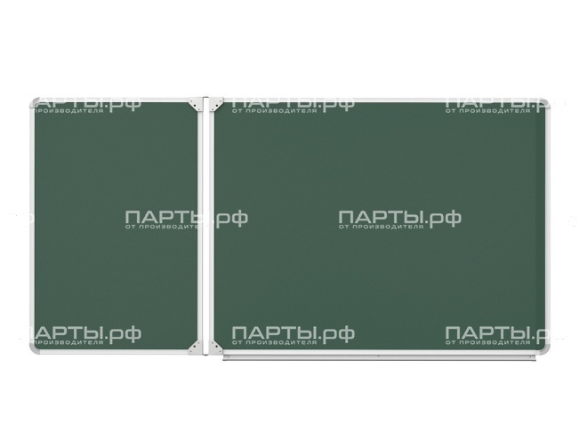 Двухэлементная магнитная доска для мела 150x75 см ДО-21з