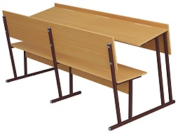 Парта 3-местная "Моноблок" 6 г/р - ПМА3-КЧ.Б