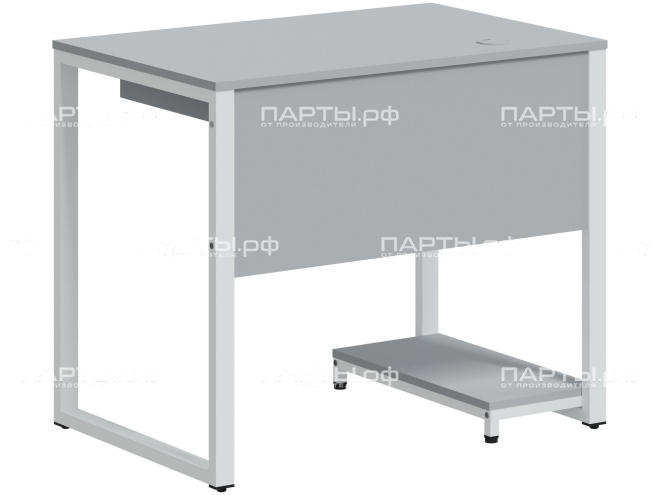 Стол компьютерный для кабинета информатики "Квадро" СК.1.К-Б.С (серый, м/к белый)