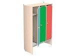 Шкафчик 3-секционный с полкой-решеткой "цветной"