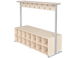 Вешалка напольная двухсторонняя на 28 мест - ВШЛт2.28-С.Д