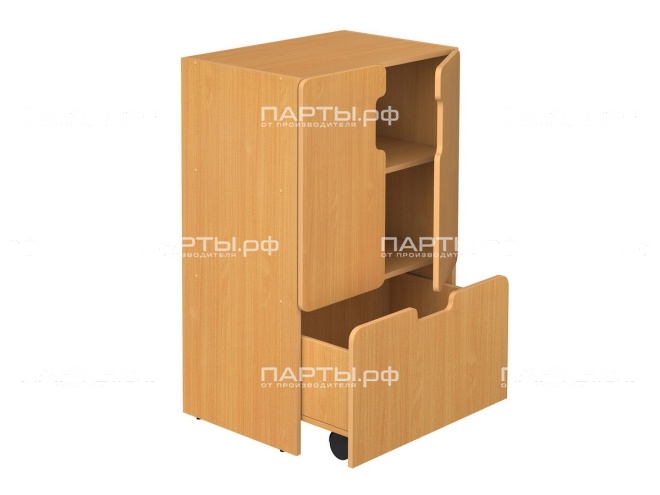Стеллаж для игрушек и игровых материалов 3-ярусный "бук" для детского сада закрытый ГКД3.02б Стеллаж для игрушек и игровых материалов 3-ярусный "бук" для детского сада закрытый ГКД3.02б