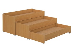 Кровать 3-ярусная выкатная "бук" - КРД3.01б