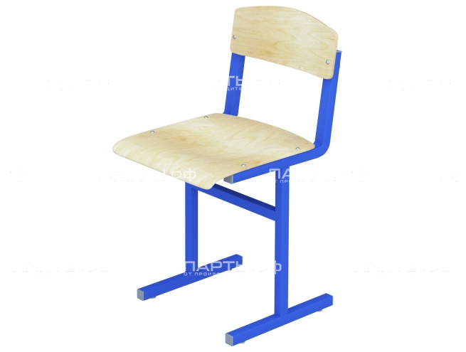 Стул школьный 6 г/р нерегулируемый СТУ1.6-СН.Ф (фанера, м/к синий, квадратная труба)