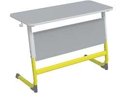 Стол 2-местный 5-7 г/р "Логика" АГРОТЕХ, белый / желтый - СУ.2.57.ЛА-БЖ.С
