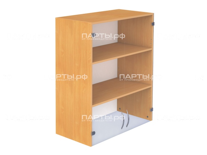 Секция шкафа модульного верхняя 3-ярусная широкая со стеклом ШКВ3.24