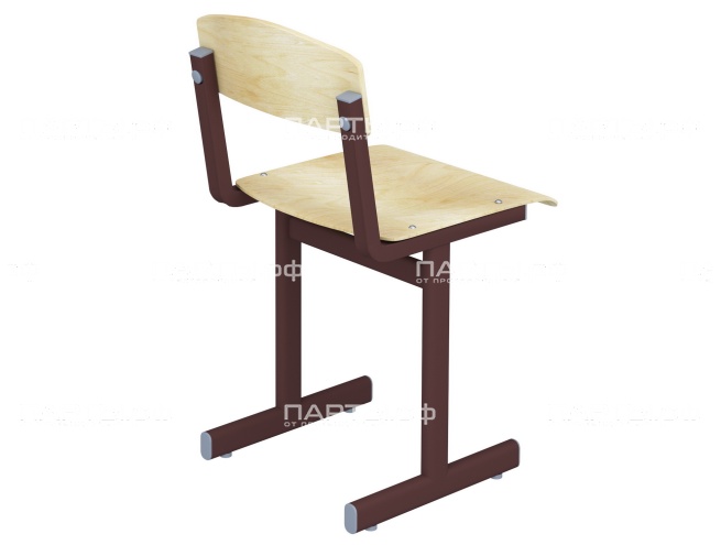 Стул школьный 6 г/р нерегулируемый СТУо1.6-КЧ.Ф (фанера, м/к коричневый, плоскоовальная труба)
