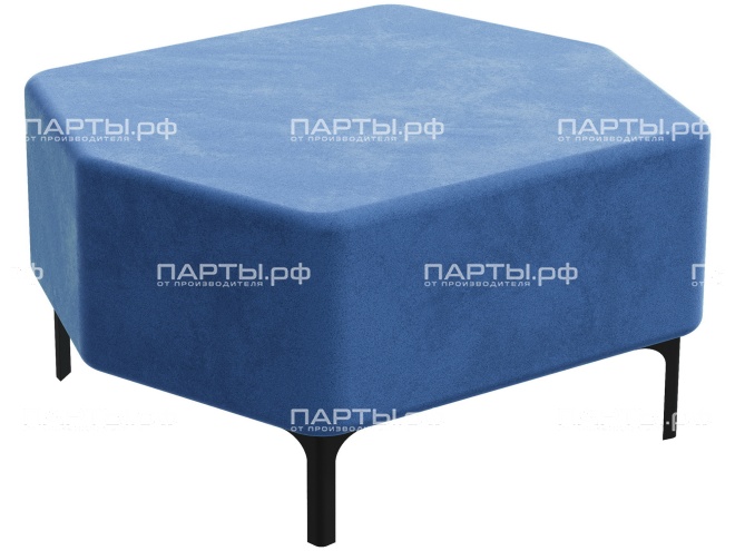 Пуф 1-местный "Флекс" 830х700х430 мм ПФ.1-Г (обивка - голубой)