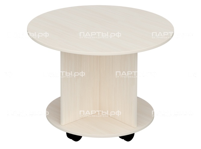 Стол журнальный мобильный круглый СТЖ3-Д (дуб "Молочный") Стол журнальный мобильный круглый СТЖ3-Д (дуб "Молочный")