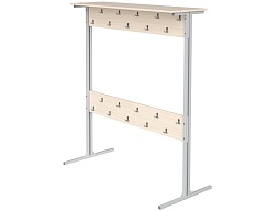 Вешалка напольная двухсторонняя на 20 мест - ВШЛп2.20-С.Д