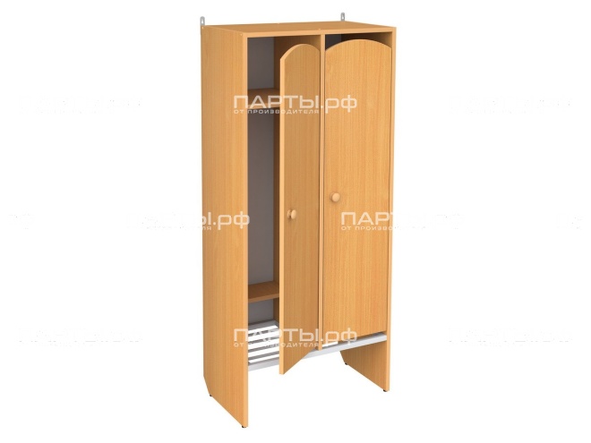 Шкафчик для детского сада для раздевалок 2-секционный с полкой-решеткой "бук" ШКДм2б Шкафчик для детского сада для раздевалок 2-секционный с полкой-решеткой "бук" ШКДм2б