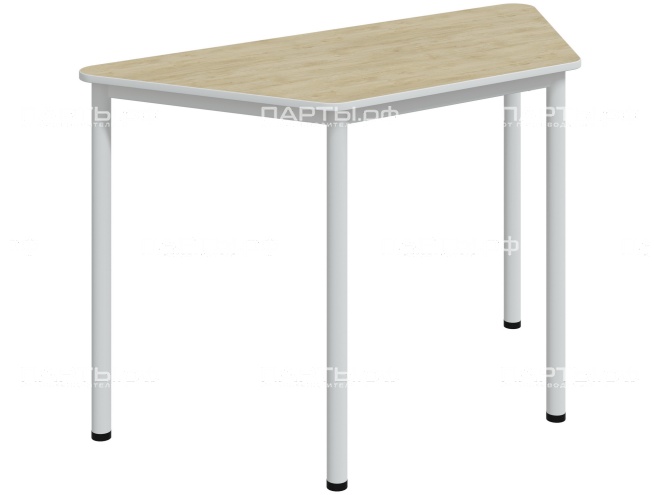 Стол модульный Трапеция 6 г/р "Лайт" C.2.66.ТЛ-Б.Д (дуб "Бардолино", м/к белый)