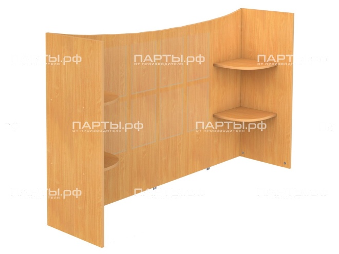 Секция шкафа модульного верхняя 3-ярусная информационная с 8-мю кармашками ШКВ3.40