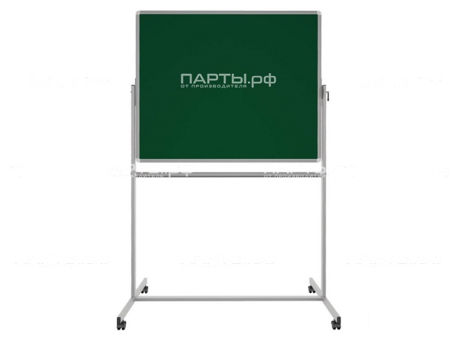 Двухсторонняя поворотная передвижная магнитная доска меловая 120х100 см ПО-26Ез Двухсторонняя поворотная передвижная магнитная доска меловая 120х100 см ПО-26Ез
