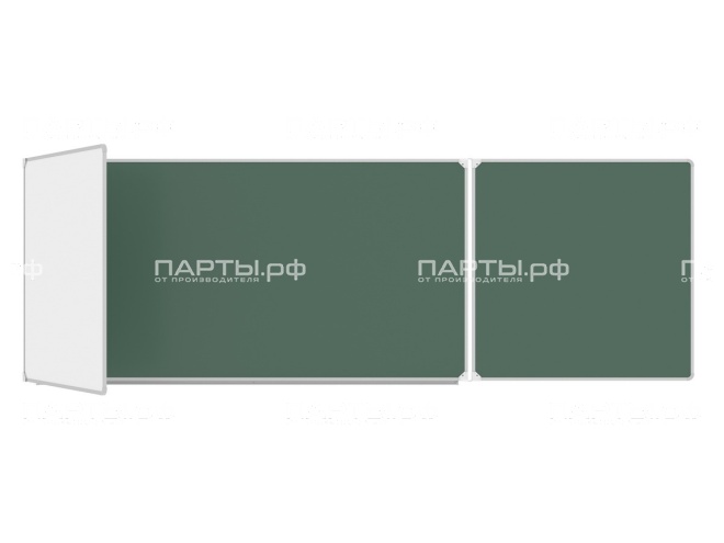 Трёхэлементная магнитная доска комбинированная 400x100 см ДО-35к Трёхэлементная магнитная доска комбинированная 400x100 см ДО-35к