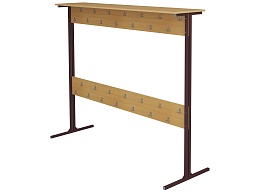 Вешалка напольная двухсторонняя на 28 мест - ВШЛп2.28-КЧ.Б