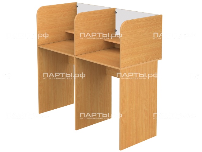 Стол 2-местный лингафонный 6 г/р нерегулируемый школьный СТИк2.6-Б (Бук Бавария)