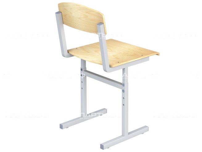 Стул школьный ученический 4-6 г/р регулируемый СТУр1.46-С.Ф (фанера, м/к серый, квадратная труба)