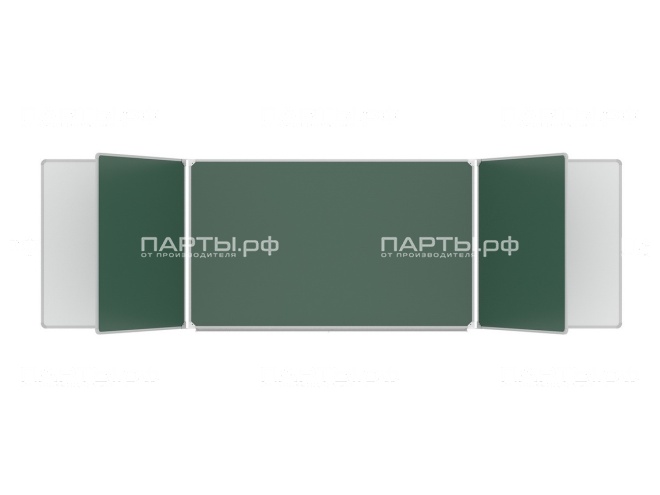 Пятиэлементная магнитная доска комбинированная 340x100 см ДО-54к