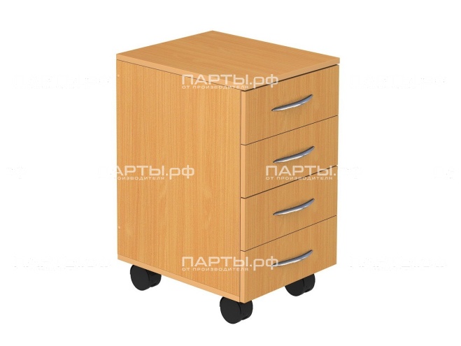 Тумба подкатная мобильная с 4-мя ящиками на колесах ТМБм2.03