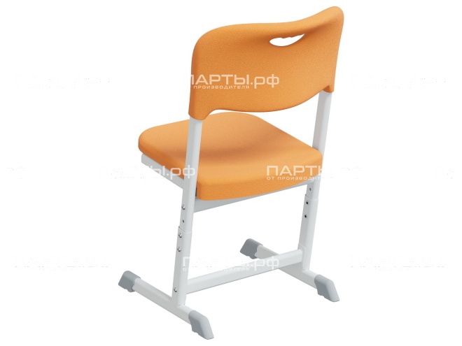 Стул школьный ученический 5-7 г/р "Нова" PL регулируемый СтУ.57.НП-Б.О (оранжевый, м/к белый)