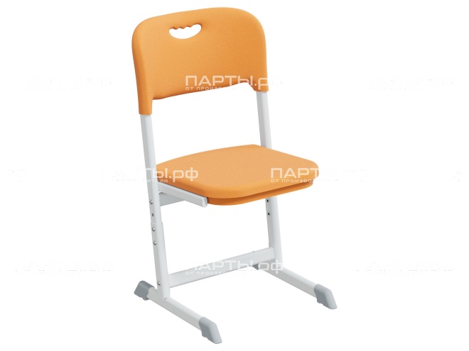 Стул школьный ученический 5-7 г/р "Нова" PL регулируемый СтУ.57.НП-Б.О (оранжевый, м/к белый)