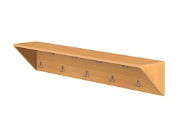 Вешалка настенная односторонняя на 10 мест - ВШЛ1.10-Б