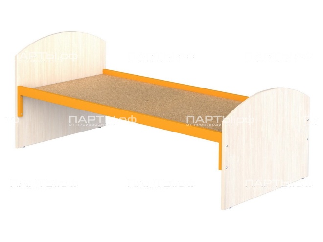 Кроватка для детского сада с металлическими царгами 1-спальная "дуб" КРДм1.01д Кроватка для детского сада с металлическими царгами 1-спальная "дуб" КРДм1.01д