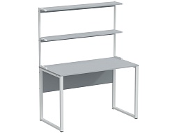 Стол для физики с надстройкой 6 г/р "Квадро" - ВЛ.Ф.12.6.К-Б.С