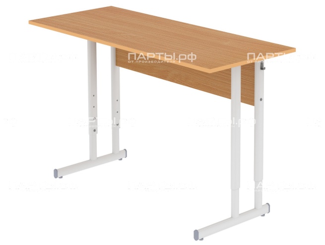 Стол школьный 2-местный 5-7 г/р регулируемый СТОро2.57 (бук, м/к серый, плоскоовальная труба)