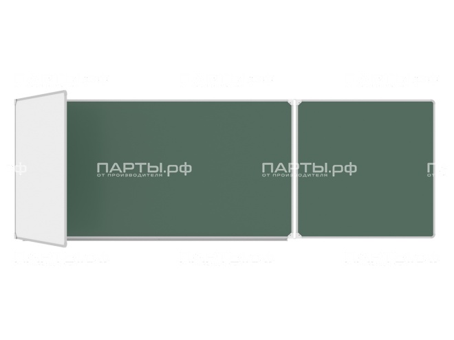 Трёхэлементная магнитная доска комбинированная 400x100 см ДО-35к Трёхэлементная магнитная доска комбинированная 400x100 см ДО-35к