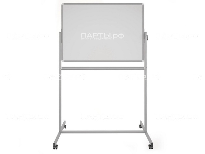 Двухсторонняя поворотная передвижная магнитная доска маркерная 100х75 см ПО-21Еб