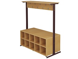 Вешалка напольная двухсторонняя на 20 мест - ВШЛт2.20-КЧ.Б