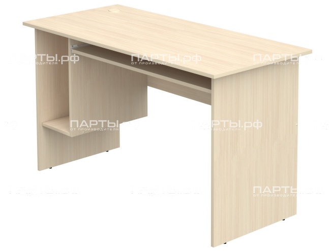Стол для кабинета информатики компьютерный 2-местный школьный с выдвижной полкой СТК1.13-Д (Дуб Молочный)