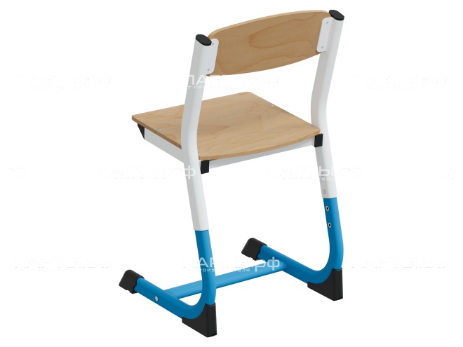 Стул школьный ученический 3-5 г/р "Логика" регулируемый СтУ.35.Л-БС (фанера, м/к белый/синий)