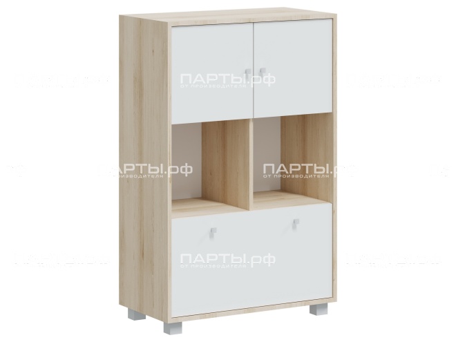 Тумба высокая 738х384х1149 мм, тип 3, ТВ.3.2.2-1-Д.Б (фасады белый, корпус дуб "Бардолино") Тумба высокая 738х384х1149 мм, тип 3, ТВ.3.2.2-1-Д.Б (фасады белый, корпус дуб "Бардолино")