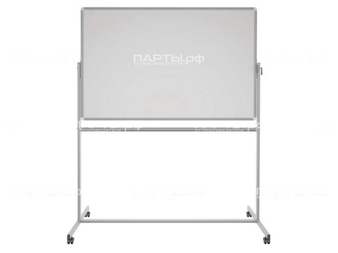 Двухсторонняя поворотная передвижная магнитная доска маркерная 150х100 см ПО-22Еб