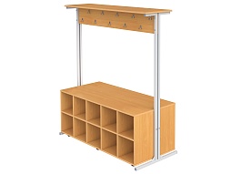 Вешалка напольная двухсторонняя на 20 мест - ВШЛт2.20-С.Б